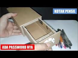 Cara Membuat Kotak Pensil Dari Kardus Bekas Dilengkapi Password Youtube