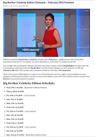 Maybe you would like to learn more about one of these? Celebrity Big Brother 2018 Us Schedule Big Brother Cbs Big Brother Celebrity Big Brother
