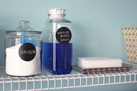 Pretty Glass Laundry Room Storage Laundry Room Hacks Detergent Storage Laundry Detergent Storage
