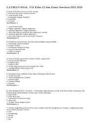 Bicara tentang soal pai kelas 3 semester 2 k13, kami sudah menyiapkan kisi kisi yang sudah sesuai dengan revisi terbaru. Latihan Soal Pai Kelas 12