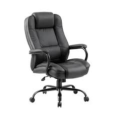 And is supported by 5 double wheeled casters for extra stability. Boss Office Black Leatherplus 400 Lbs Capacity Black Steel Frame Big And Tall Executive Chair B992 Bk The Home Depot