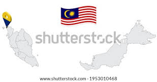 Detailed tourist and administrative map of west malaysia with roads, cities and airports. Shutterstock Puzzlepix