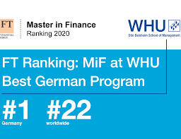 Students are often able to build expertise in a niche such as corporate finance, risk management or investment banking. Ft Ranking Master In Finance At Whu Immediately Best German Program