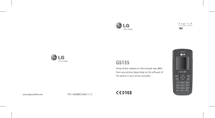 LG GS155 Owner's manual