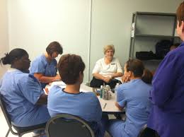 Post Conference Where Student And Instructor Are Talking Together At A Round Table The Round Student Centered Learning Nursing Education Learning Environments