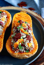 Courge Butternut Farcie Au Quinoa Cranberries Et Feta Del S Cooking Twist Recette Butternut Farcie Butternut Courge Butternut