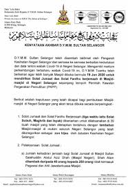 Selangorku 28 november 2019 pemakluman perubahan waktu facebook. Selangor Royal Office On Twitter 18 Jun 2020 Kenyataan Akhbar Dymm Sultan Selangor