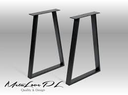 Lot De 2 Forme Trapezoide Pieds De Table Bricolage Moderne Revetement En Poudre Vex 60 20 Trapezoide Table Jambes Metal Table Legs Table Legs Dining Table Legs
