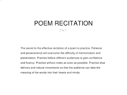 Poesiae the first global modern foreign language poem recitation competition. Poem Recitation