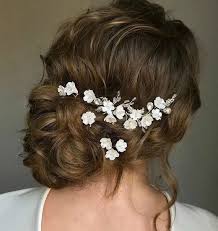 Boho white flower girl crown, mommy daughter matching hair piece, off white newborn halo headband, floral head piece, bridesmaid suripiecreations 4.5 out of 5 stars (4,038) $ 17.00. Set Bridal Hair Pins Small White Flower Leaves Wedding Hair Etsy