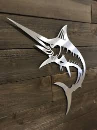 Marlin Wall Decor Metal Tree Wall Art Metal Art Projects Metal Art Diy