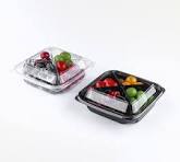 Disposable Fresh Cut Fruit Container - Clear PET Clamshell