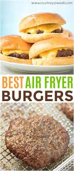 Air Fryer Burgers Recipe Air Fryer Recipes Burgers Burger Recipes Hamburger Ha Air Fryer Dinner Recipes Air Fryer Recipes Easy Air Fryer Recipes Healthy