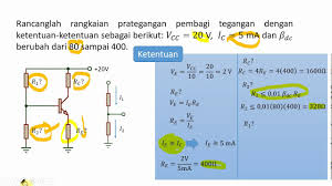 Contoh soal transistor sebagai penguat kolektor (common colector). Transistor Soal Dan Pembahasan Rangkaian Prategangan Pembagi Tegangan Part2 Youtube
