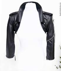 Narzan Biker Leather Bolero Jacket Heavy Metal Punk Cropped Etsy Biker Leather Bolero Jacket Cropped Biker Jacket