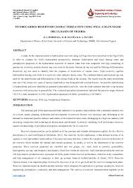 hydrocarbon reservoir characterization using well log in