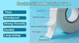 Foska Double Sided Sponge Soft White PE Adhesive Foam Tape ...