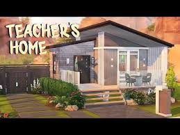 Teacher S Tiny House The Sims 4 Speed Build Youtube Tiny House Sims House
