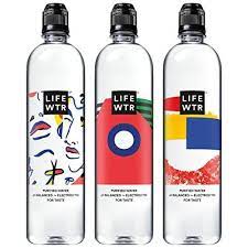 lifewtr purified water ph balanced with electrolytes bottle design packaging drinks packaging design bottle packaging