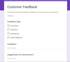 Customer Feedback Form With Google Forms Customer Feedback Google Forms Guru