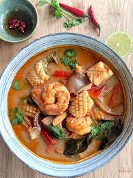 Add 2 ramen noodle seasoning packets (if you add all 4 packets, the soup will probably be too salty). Thai Seafood Tomyum Soup Creamy Style Recipes Seafood Soup Recipes Recipes Thai Street Food Recipes