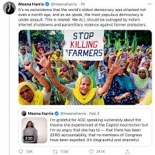 1 tweet from rihanna on farmer protests gets india incensed by sheikh saaliq february 4, 2021 new delhi (ap) — it took just one tweet from rihanna to anger the indian government and supporters of prime minister narendra modi's party. Rihanna Harris Niece Tweet In Solidarity With Farmers Turn Global Spotlight To Ongoing Protests