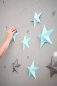 Wall decorating ideas for children rooms: Twinkle Twinkle Little Star 3d Paper Stars Blue Gray Wall Etsy Baby Room Wall Decor Stars Wall Decor Baby Room Wall Art