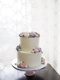 2 Tier Simple Wedding Cake With Buttercream Flowers The Possibilities Are Endless Wedding Cake Simple Buttercream Floral Cake Birthday Spring Wedding Cake