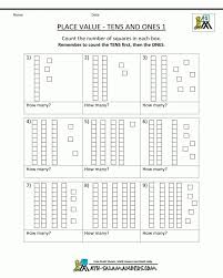 Free Printable Math Worksheets For 1st Grade Place Value In 2020 First Grade Worksheets Place Value Worksheets 1st Grade Math Worksheets