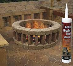 Make the mixx about the same consistancy that you would regular mortar. Meeco S Red Devil Outdoor Fireplace Block Adhesive 10 3 Oz At Menards