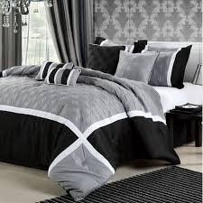 Black And White King Bedding Set Quincy Comforter Set Black White Grey With Images Comforter Sets Chic Home Design Comforters