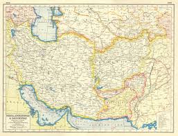 With historical notices of the countries lying between russia and india. South West Asia Persia Afghanistan Baluchistan Pakistan British India 1920 Map