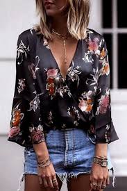 Featuring a floral pattern and a high low style. Top Design Floral Pattern V Neck Wrap Front Wide Sleeve Kimono Top Beautifulhalo Com