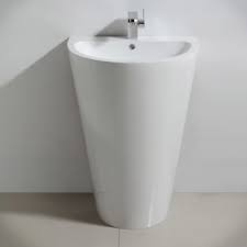 parma 24'' white pedestal bathroom sink