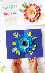 Diy bunting and buttons card. Diy Happy Mother S Day Card With Pop Up Flower A Piece Of Rainbow