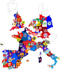 Map Of Top Division Football Clubs In Major European Leagues 546x640 Mapporn