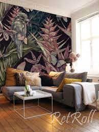 Tropical Wildlife Removable Wallpaper Design Wall Etsy Decor Home Decor Living Decor