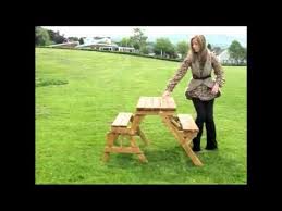 Provides needed work and storage space. Wood Picnic Bench And Table 2 In 1 Picnic Bench Garden Furniture Wood Picnic