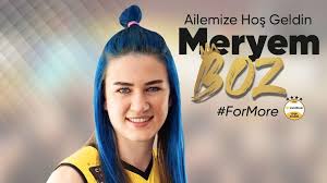 A milli takım'da mavi renkli saçlarıyla dikkatleri çeken meryem boz, galatasaray'da voleybol hayatını sürdürüyor. Meryem Boz Vakifbank Ta Sozcu Gazetesi