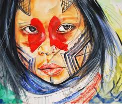 Get up to 10 free guarani art prints! Guarani Kaiowa Child Watercolor Painting By Eneida Rosa Drawing Artist Painting Art