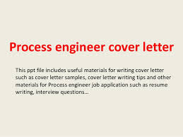 Process Engineer Cover Letter