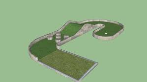 Large Preview Of 3d Model Of Blockades Golf Courses Concrete Stone