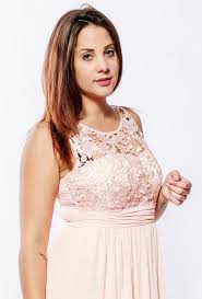 Robe De Soiree Grande Taille Rose Poudre