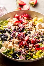 Then i can hold the chicken in one hand and. Strawberry Poppyseed Salad With Chicken Little Broken
