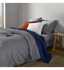 Drap plat en satin de coton lavé, pavone. Drap Plat Uni En Flanelle Scenario La Redoute Interieurs Beige Soldes Bhv Marais