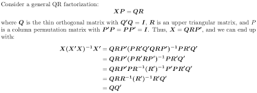 Compute Projection Hat Matrix Via Qr Factorization Svd And Cholesky Factorization Stack Overflow