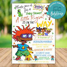 Rugrats partyrugrats letters rugrats theme rugrats birthday rugrats party decorations rugrats decor 90s decor. Printable African Rugrats Baby Shower Invitation Template Diy Bobotemp