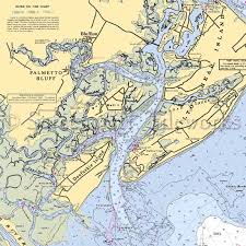South Carolina Palmetto Bluff Nautical Chart Decor