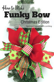 Wrap around a ball ornament, cinching it at the top. How To Make A Funky Christmas Bow