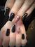 Black And Rose Gold Ombre Nails